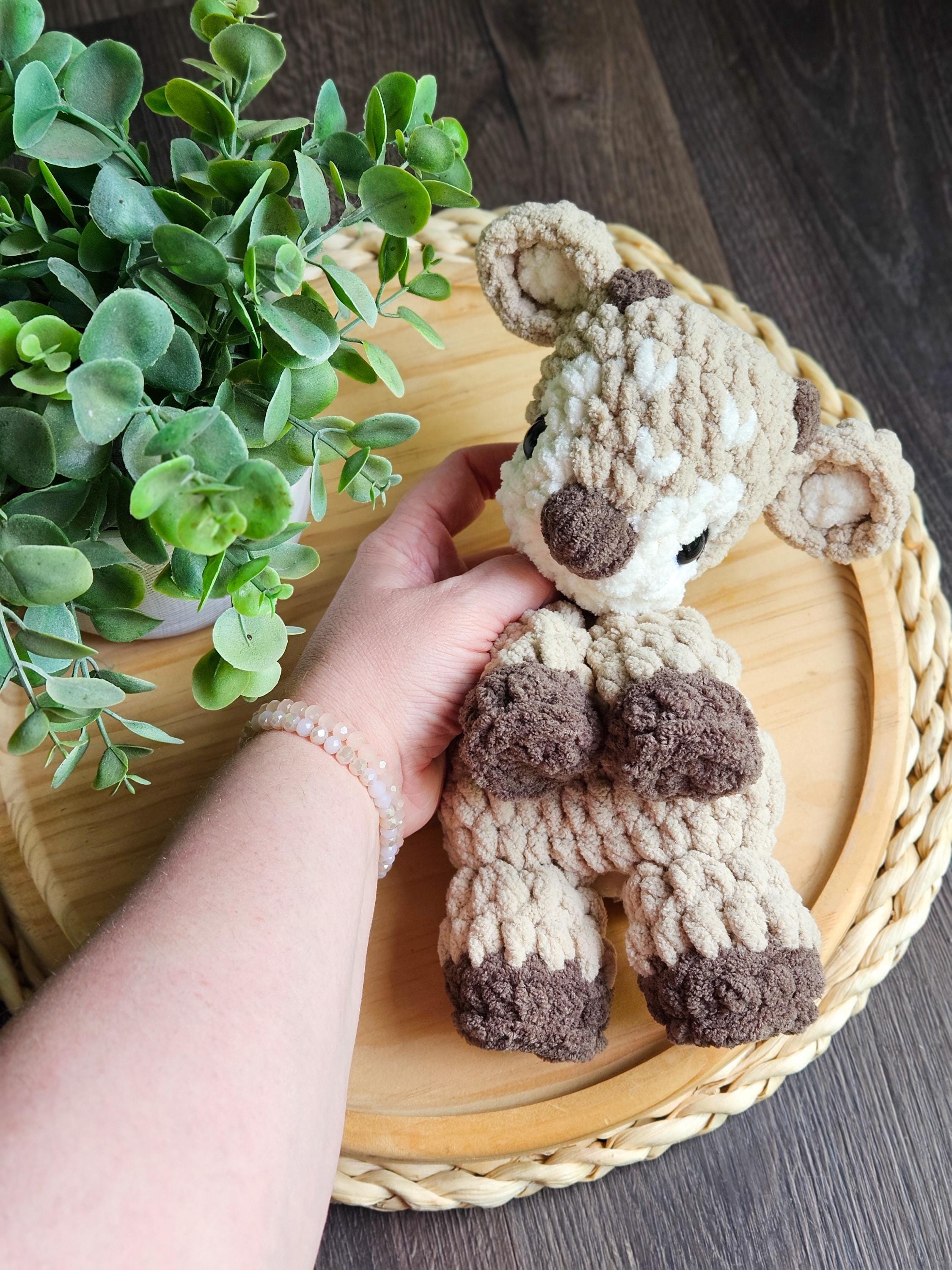 Crochet Baby Fawn Lovey, Woodland Deer Mini Snuggler