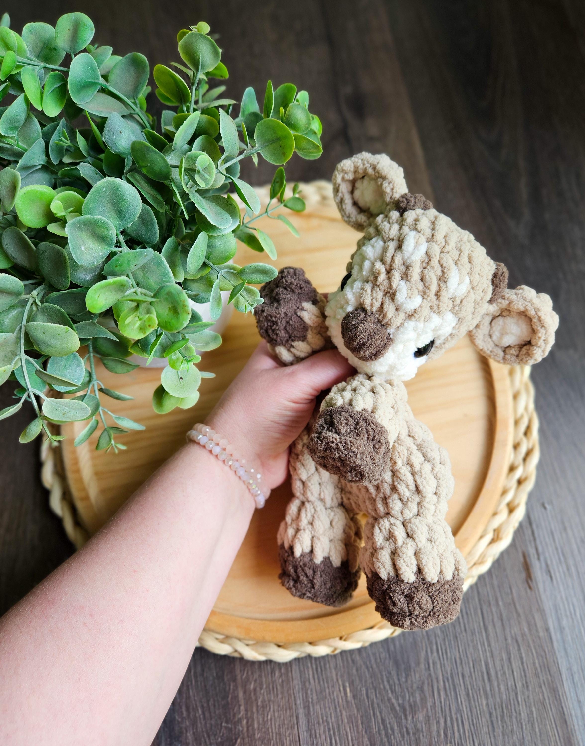 Crochet Baby Fawn Lovey, Woodland Deer Mini Snuggler