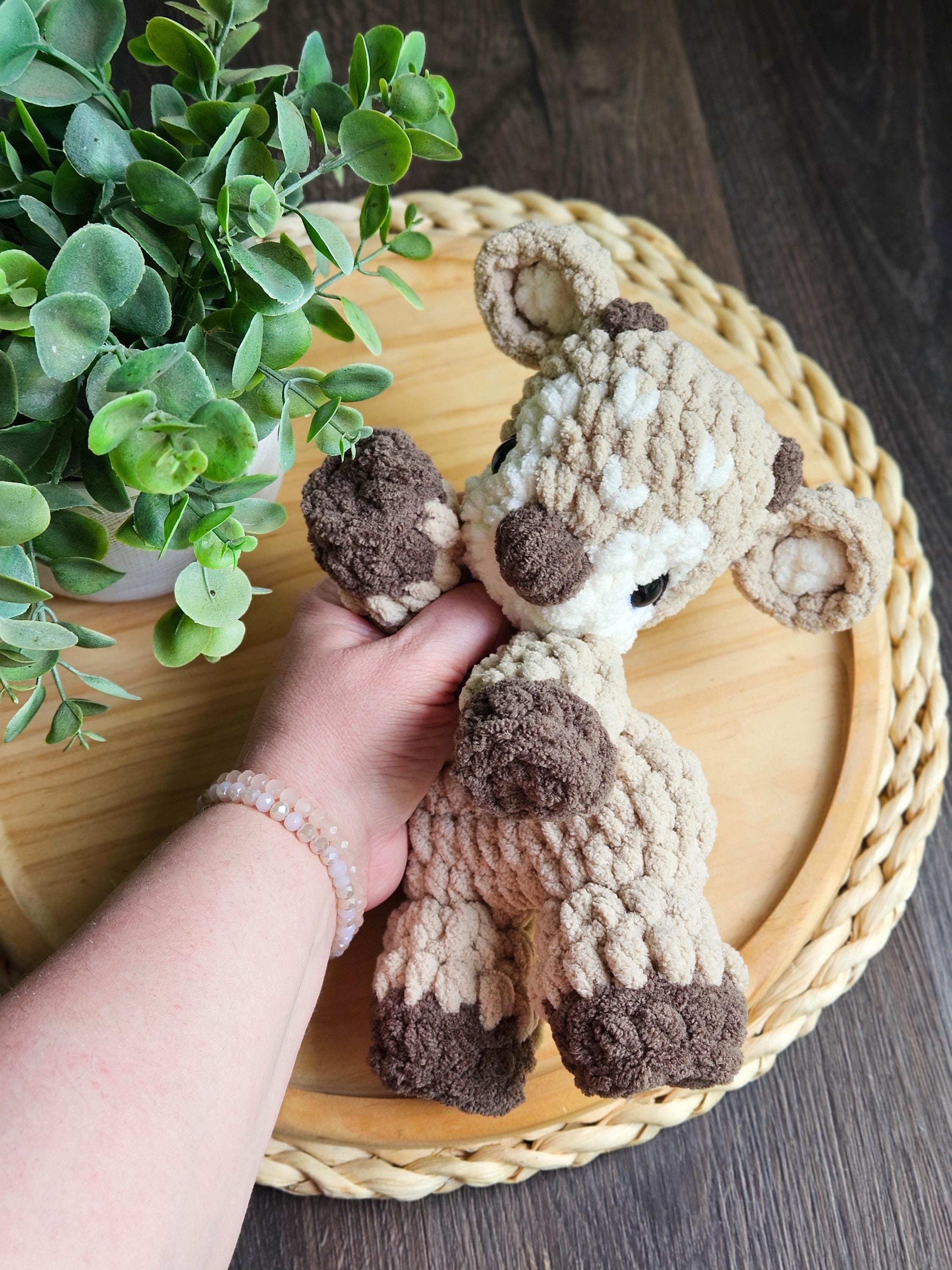 Crochet Baby Fawn Lovey, Woodland Deer Mini Snuggler